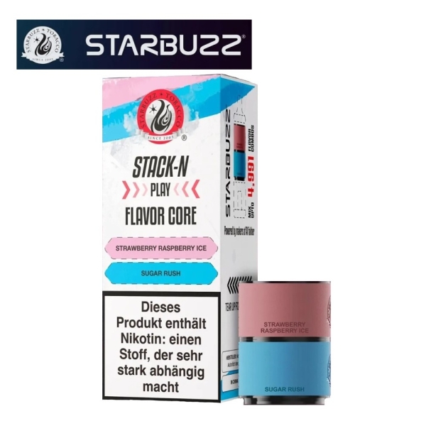 StarBuzz Stack-N Play - Strawberry Raspberry Ice + Sugar Rush - Pods 20mg